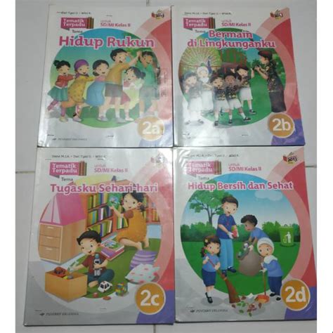 Jual Buku Tematik Terpadu 2a 2b 2c 2d Kelas 2 Sd K2013 Penerbit Erlangga Shopee Indonesia