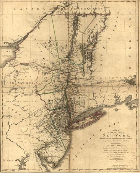 A Map Of The Province Of New York Reducd From The Large Drawing Of