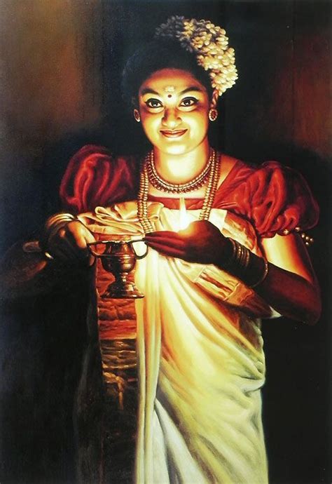 Design Of Lady With Lamp Raja Ravi Varma Paintings Theworldrevolvesaroundvee