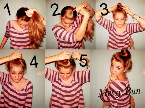 All you need is scissors, a sock, hair pins, a hair tie, hair spray and a brush. Mysteriously Gorgeous Tutorials: Easy And Simple Messy Bun