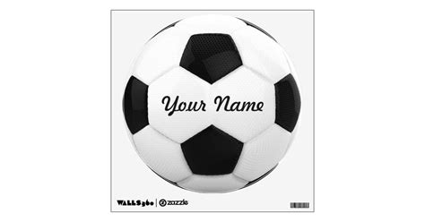 Soccer Ball Personalized Name Sport Wall Sticker Zazzle