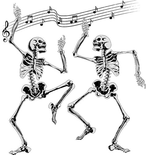 Halloween Skeleton Dancing Music Lover Bones T Sticker By Haselshirt