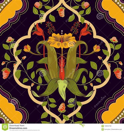 Contrast ornamental pattern for wedding invitations and greeting cards. Vector Floral Pattern, Victorian Style. Floral Bouquet ...