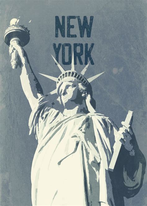 New York Statue Of Liberty Poster By Oliart Displate In 2021 New