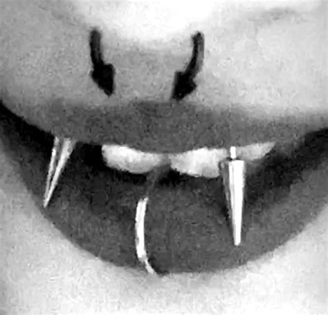 Vampire Septum Dracula Nail Piercing Tiger Tooth Fangs Nail Etsy