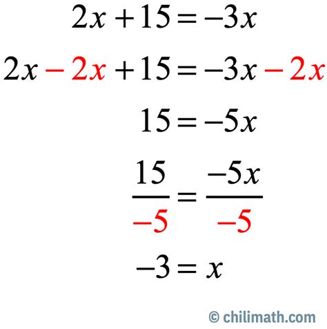 Two Step Equations Practice Problems With Answers Chilimath
