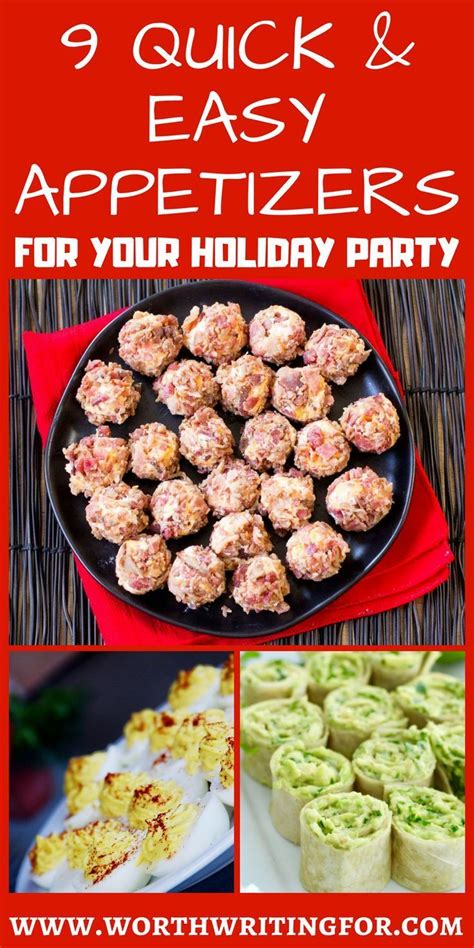 90 easy christmas appetizers that'll make this holiday party your best one yet. 9 Quick and Easy Appetizers for Your Holiday Party or Potluck | Appetizer recipes, Quick, easy ...