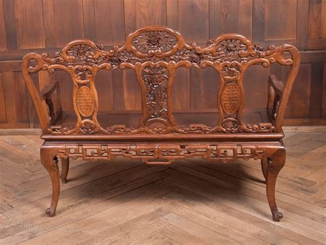 19th Century Hardwood Carved Chinese Bench Antiques Atlas