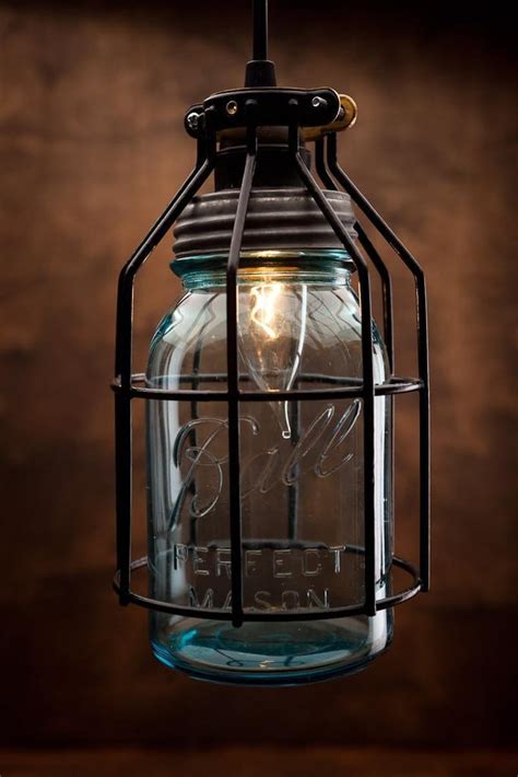 Rustic Vintage Lamp With Vintage Corporation Mason Jar Id Lights