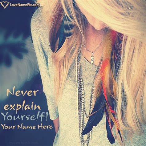 Do you want the best and amazing profile picture captions for facebook? Write Name on Girl Attitude Quotes Profile Picture
