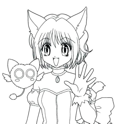 Coloring Pages Kids Anime Girl Wolf Coloring Pages To Print