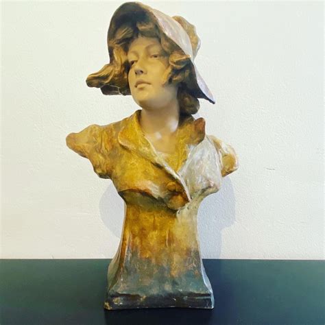 Art Nouveau Goldscheider Bust Of A Young Maiden Tinker And Toad