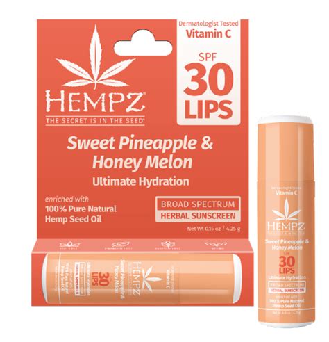 Hempz Herbal Lip Sunscreen Spf 30 015oz 12 Pack