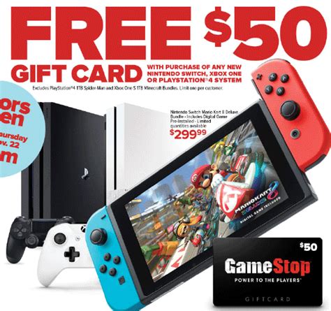Buy gamestop gift cards up to 10% off. GameStop Black Friday Sale - Free $50 Gift Card With Nintendo Switch! - Thrifty NW Mom