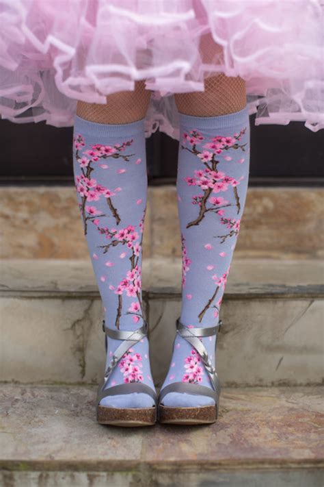 Cherry Blossom Knee High Sock Dreams