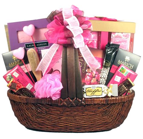 Show her you love her with the perfect valentine's gifts for her. Pretty In Pink, Valentine's Day Gift Basket - Baskets for Her
