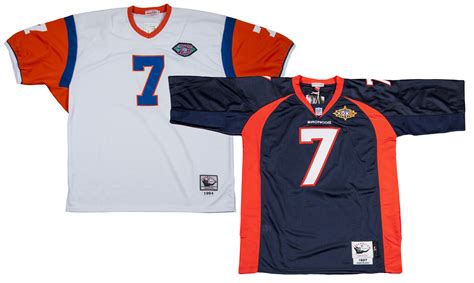 Lot Detail - Lot of (2) John Elway Signed authentic Throwback Navy Jersey and 1994 Throwback ...