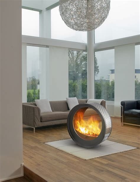 Round Fireplaces Mobile Fireplace Design Eclypsya By Arkiane