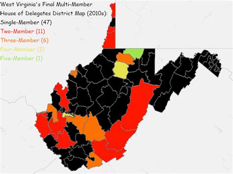 West Virginias Final Multi Member House Of Delegates District Map
