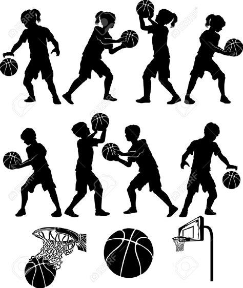 Girl Playing Basketball Silhouette At Getdrawings Free Download