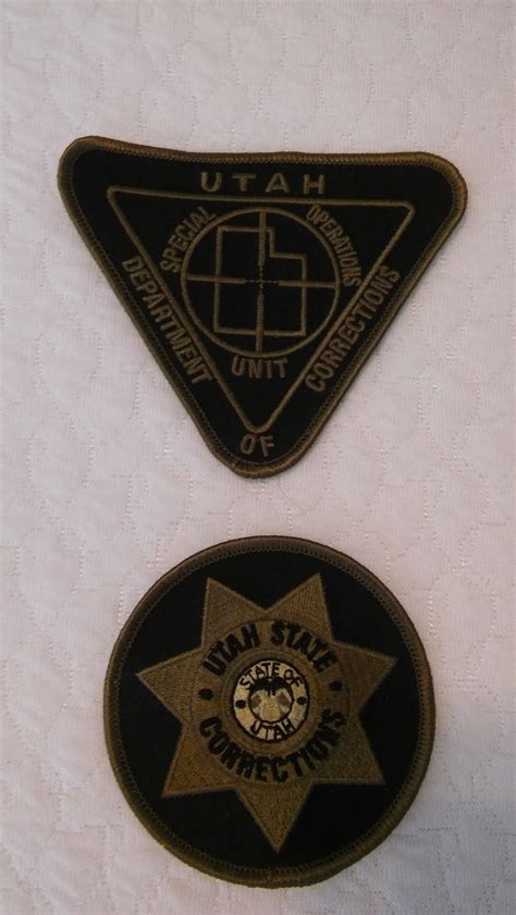 Utah Department Of Corrections Officer Special Operations Patches