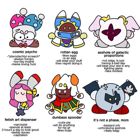 Tag Yourself Kirby Villains Edition Dead Account Illustrations Art Street