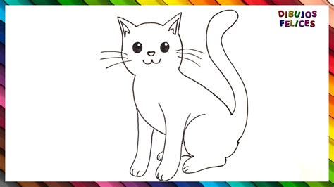 Cómo Dibujar Un Gato Paso A Paso Dibujo De Gato