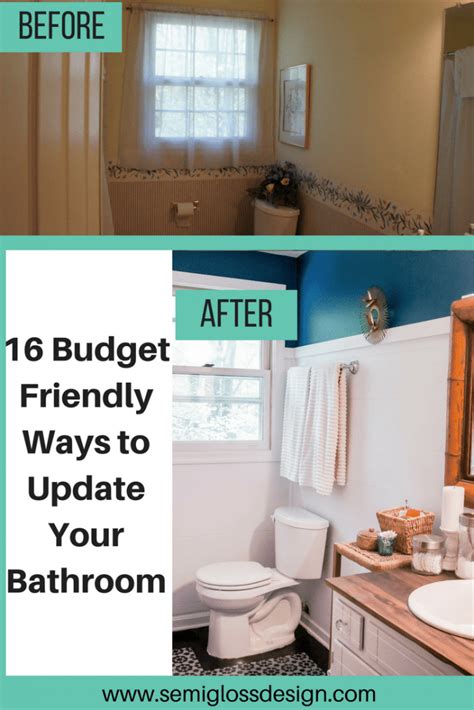 See more ideas about bathroom design, bathrooms remodel, bathroom decor. 16 Ways to Update Your Bathroom on a Budget - semigloss design