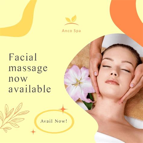 Facial Massage Ad Post Instagram Facebook Edit Online And Download Example