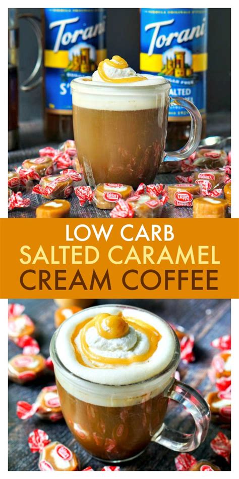 The stronger the better and espresso drinks are my jam. Salted Caramel Cream Low Carb Coffee Drink - keto latte ...