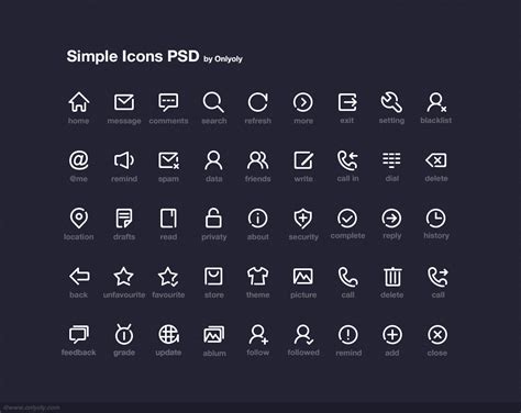 Simple Icons Free Psd Pack Download Psd