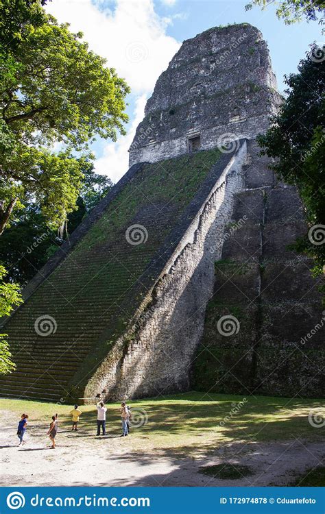 Archaeological Site Tikal The Place Of Voices Also Called Yax Mutul