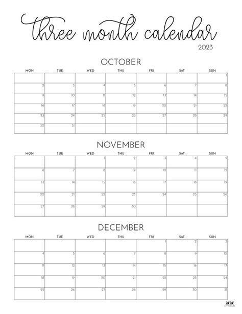 2023 Three Month Calendars In 2023 Quarterly Calendar Calendar Free