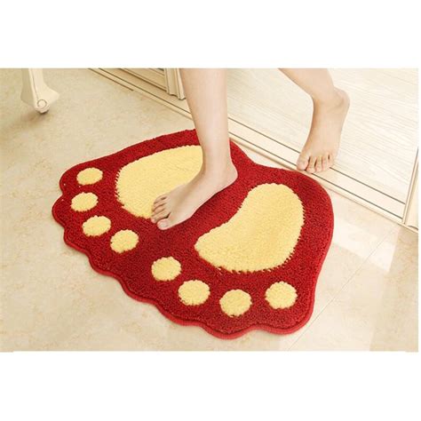 Pamper your feet by stepping out of the showerpamper your feet by stepping out of the shower and onto luxury with the soft 100% cotton long bath rug crafted with plush cotton at 2575 gsm, each reversible 24x60 inch rug is not only comfortable to the touch, but is also absorbent and durable. TOPCHANCES Non Slip Bath Toilet Mat Cute Big Feet Bathroom ...