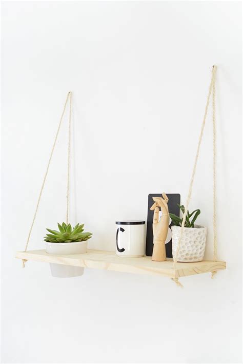 Diy Hanging Plant Shelf Diy Hanging Shelves Hanging Shelves Diy Shelves