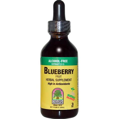 Blueberry Fruit Extract In 60ml From Natures Answer