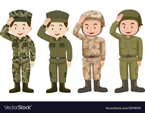 Soldiers In Green And Brown Uniform Royalty Free Vector