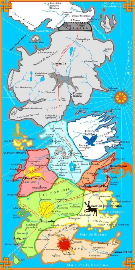 Mapa De Juego Tronos Game Of Thrones Pinterest Mapas Mapa De