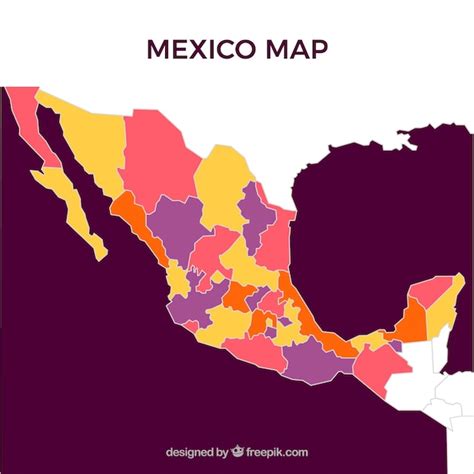 Fondo Plano Del Mapa De Mexico Vector Gr Free Vector Freepik Images
