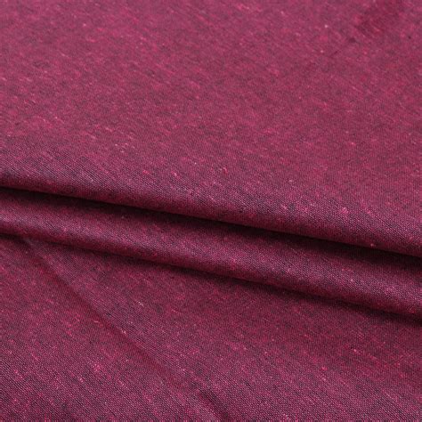 Buy Maroon Plain Linen Cotton Fabric For Best Price Reviews Free Shipping