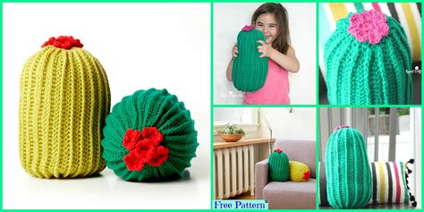 It can travel with you on your bag or backpack. Beautiful Crochet Cactus Pillow - Free Patterns - DIY 4 EVER