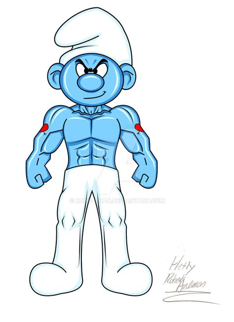 The Smurfs Hefty With Muscles By Robie Chan On Deviantart