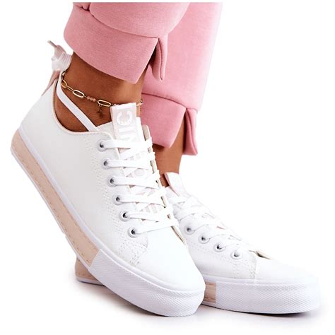 Ps1 Womens Leather Sneakers White Beige Mikayla Keeshoes