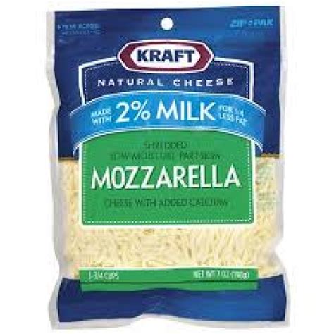 Kraft Natural Cheese Shredded Mozzarella Cheese 7 Oz