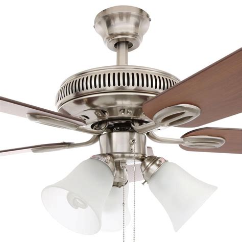 Hampton bay ceiling fans are best known for their functions and durability both. Hampton Bay Glendale 52 in. Brushed Nickel Ceiling Fan w ...
