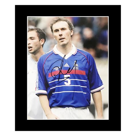Signed Laurent Blanc Photo Display World Cup Winner 1998