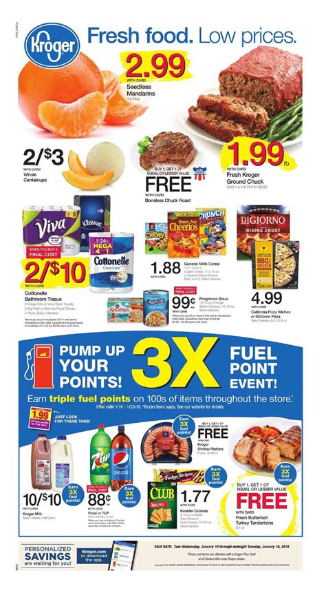 Kroger Weekly Ad January 10 - 16, 2018 - http://www.olcatalog.com