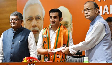 Currently, member of hon'ble parliament from east de. Gautam Gambhir joins BJP, says he is inspired by Narendra ...
