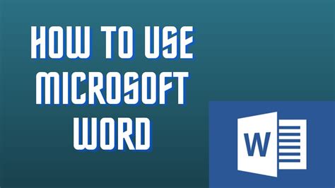 How To Use Microsoft Word Beginners Guide Youtube