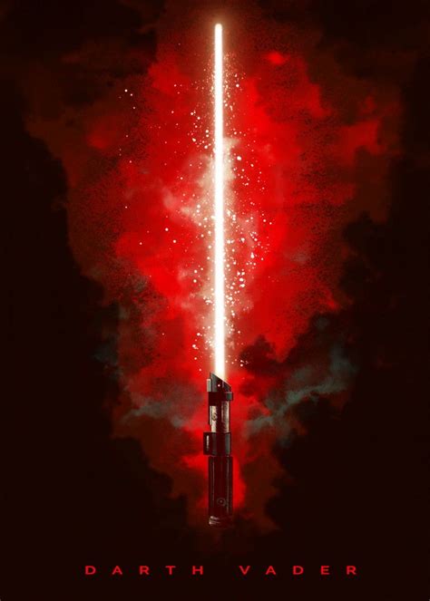 Official Star Wars Character Lightsabers Darth Vader Displate Artwork